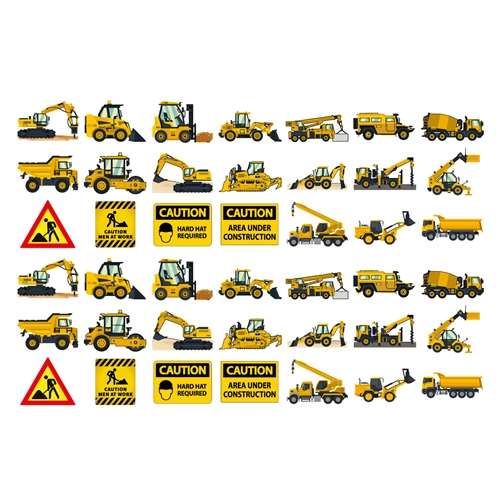 Construction Theme Sticker Sheet